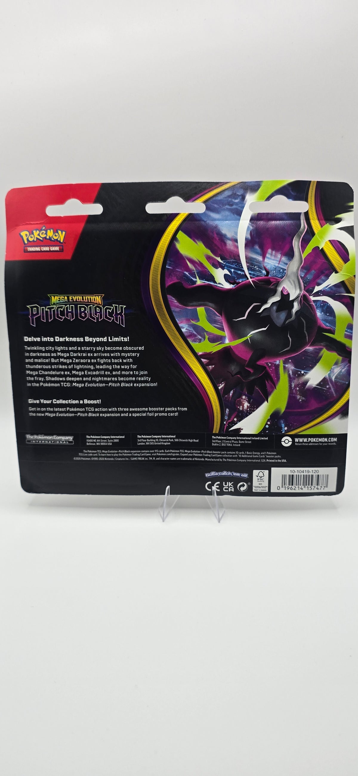 Pokémon TCG: Mega Evolution – Pitch Black 3-Pack Blister – Binacle Promo