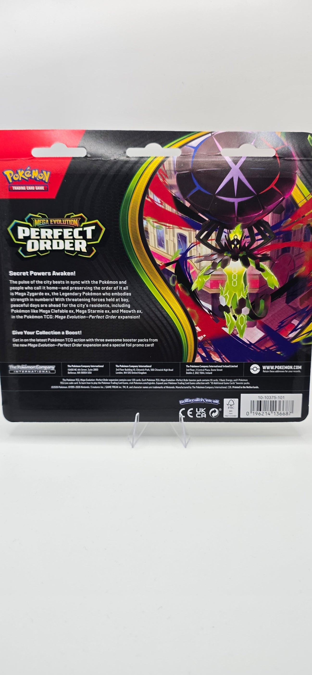 Pokémon TCG: Mega Evolution-Perfect Order 3 Booster Packs & Chikorita Promo Card