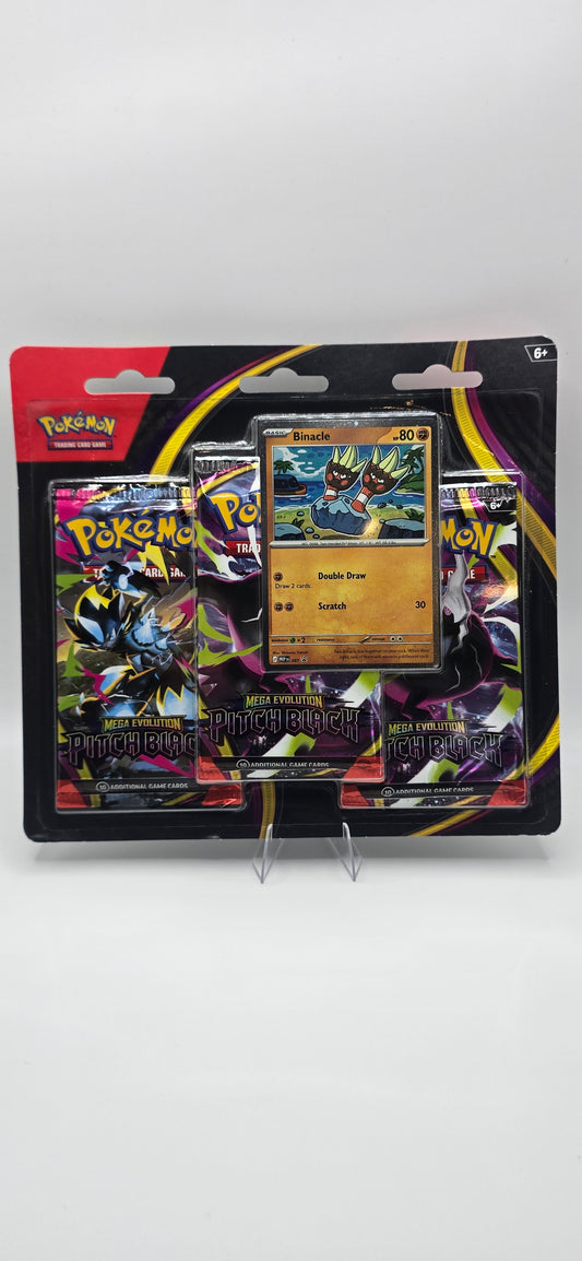 Pokémon TCG: Mega Evolution – Pitch Black 3-Pack Blister – Binacle Promo