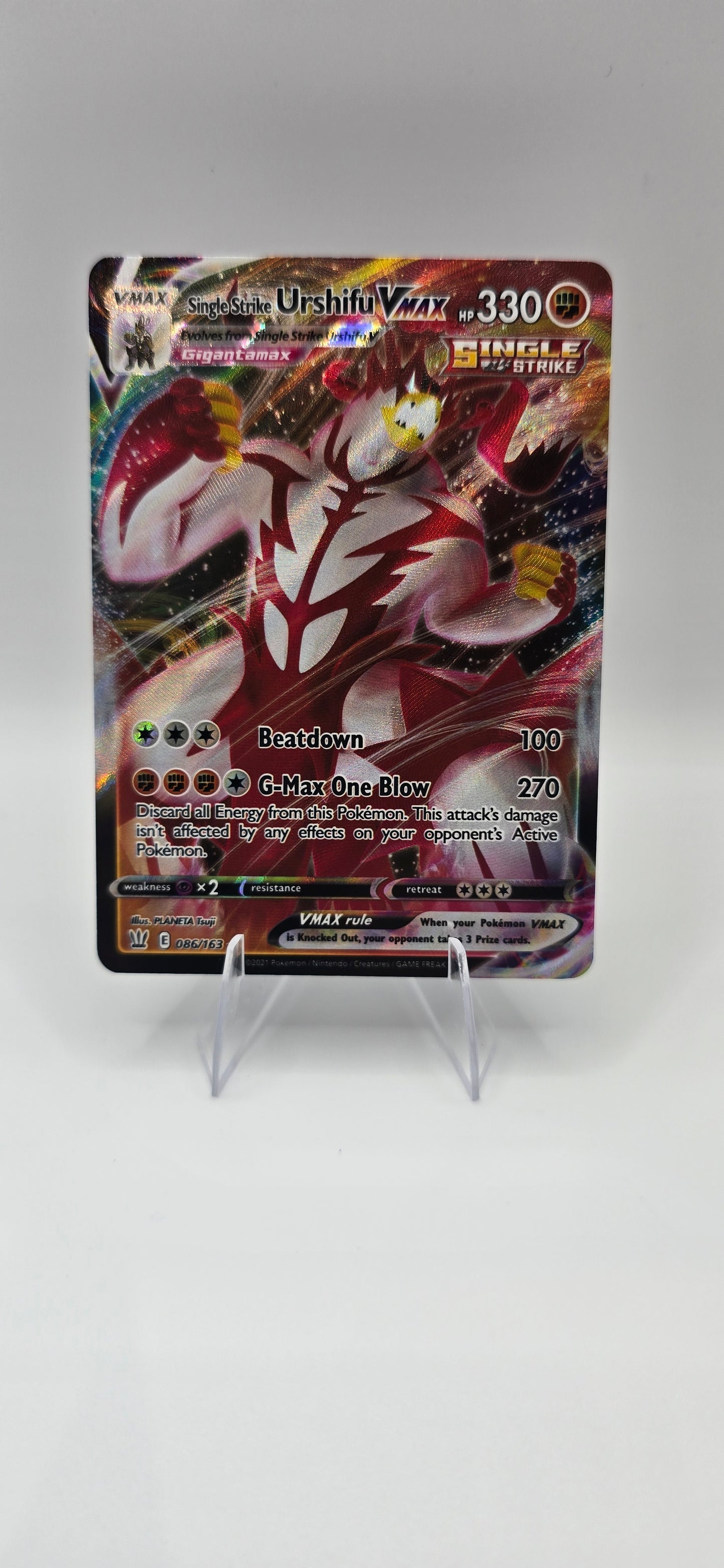 Single Strike Urshifu VMAX 086/163 – Ultra Rare – Pokémon Card