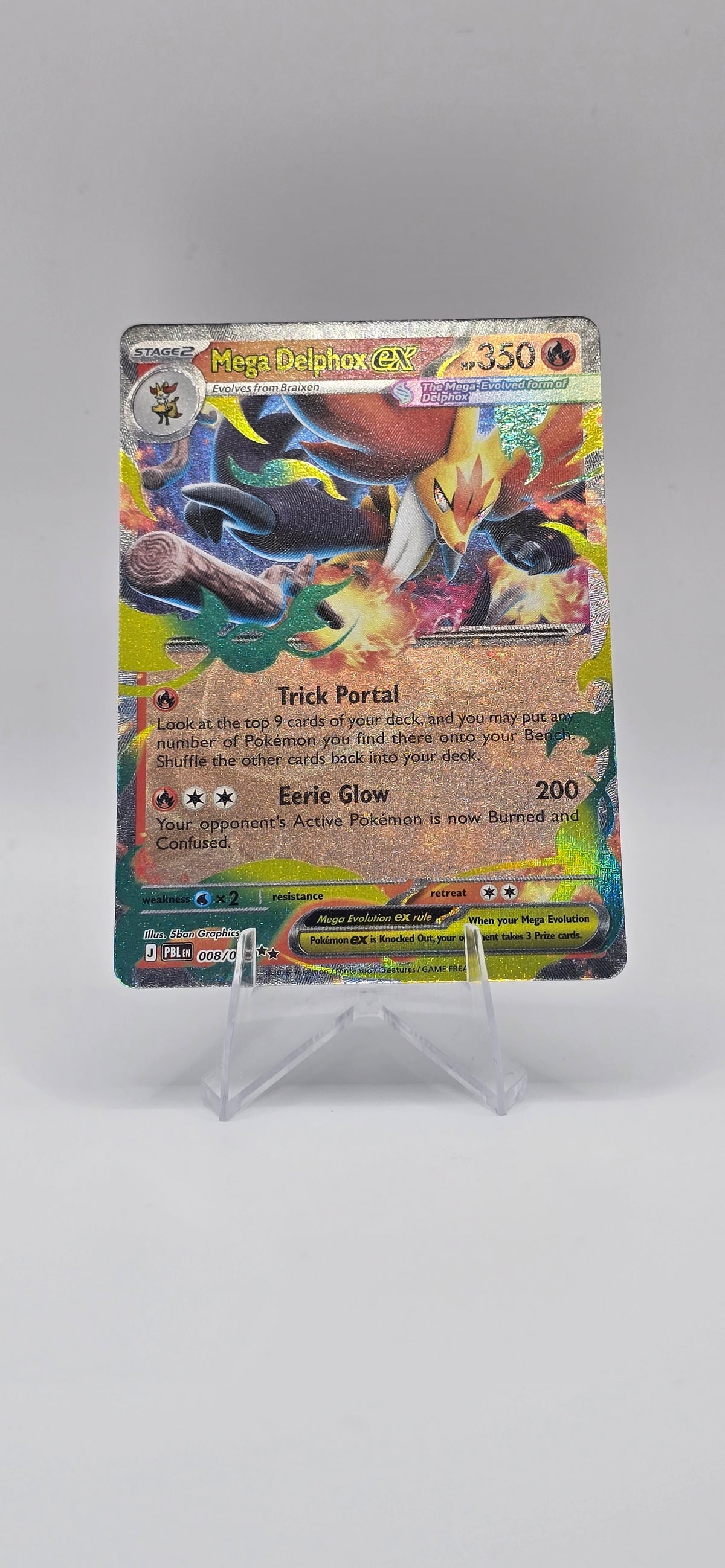 Mega Delphox ex 008/084 – Pitch Black – Double Rare