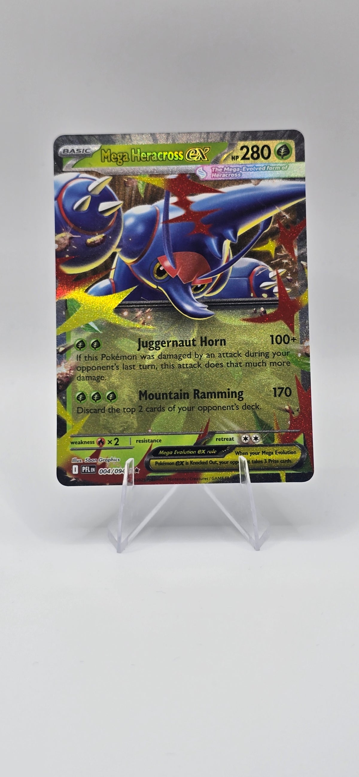 Mega Heracross ex 004/094 – Phantasmal Flames – Double Rare